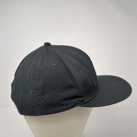 Volcom Snapback Hat Black One Size Adjustable Embroidered 6 Panel Cotton - Picture 4 of 9